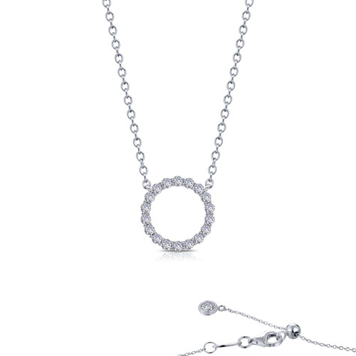 Lafonn 0.63 CTW Open Circle Necklace bonded in Platinum