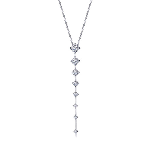 Lafonn Adjustable Icicle Necklace bonded in Platinum