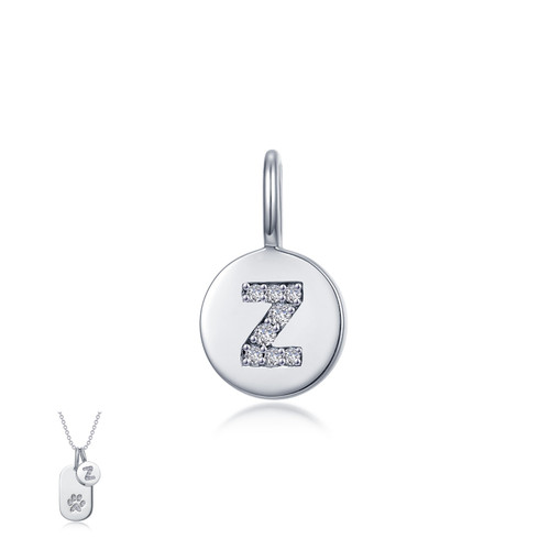 Lafonn Letter Z Charm bonded in Platinum