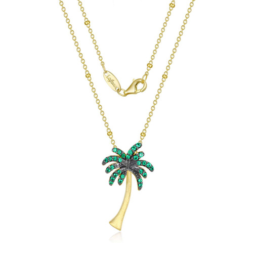 Lafonn Palm Tree Necklace bonded in Platinum