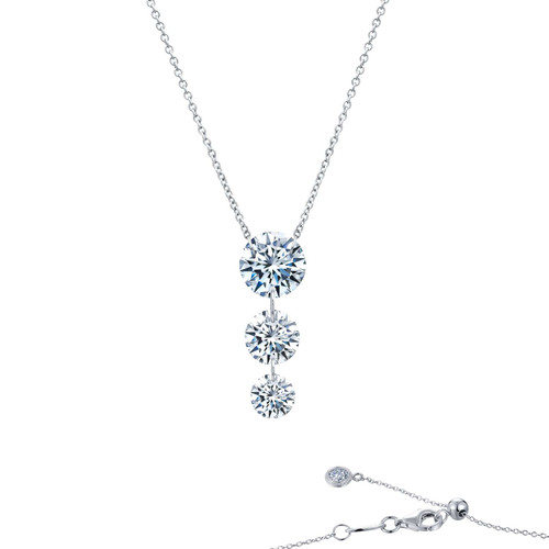 Lafonn Past Present Future Necklace bonded in Platinum