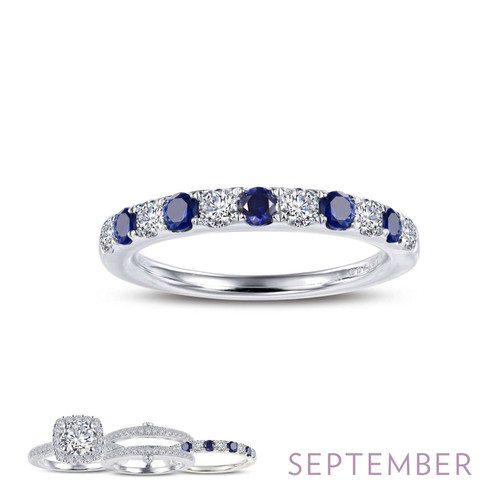 Lafonn September Birthstone Ring bonded in Platinum