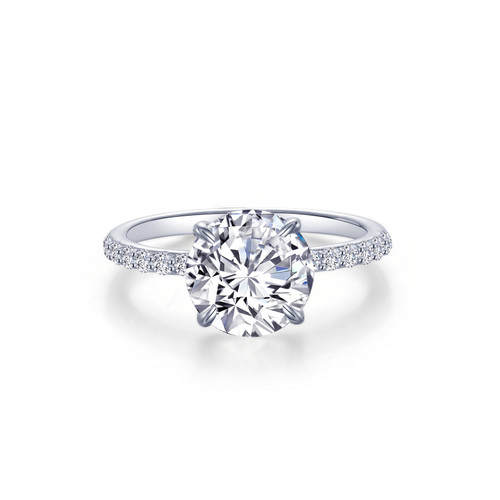 Lafonn Solitaire Engagement Ring bonded in Platinum