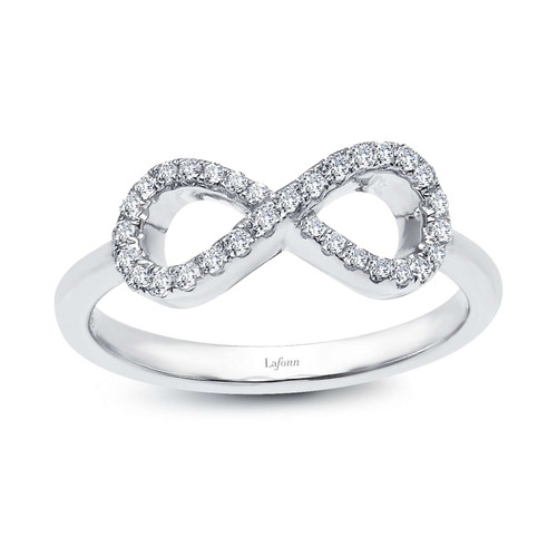 Lafonn 0.31 CTW Infinity Ring bonded in Platinum