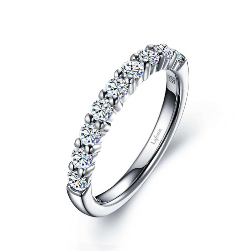 Lafonn 0.75 CTW Half-Eternity Band bonded in Platinum