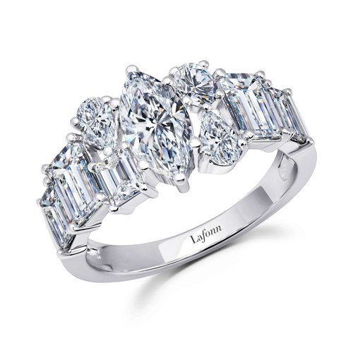 Lafonn 3.8 CTW Half-Eternity Band bonded in Platinum