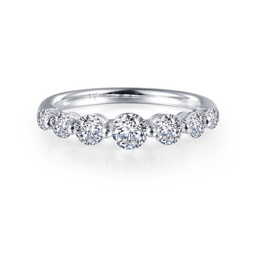 Lafonn 7 Symbols of Joy Half Eternity Band bonded in Platinum