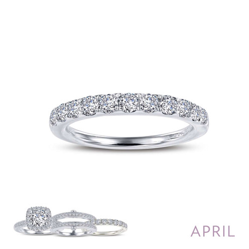 Lafonn April Birthstone Ring bonded in Platinum