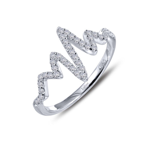 Lafonn Heartbeat Ring bonded in Platinum