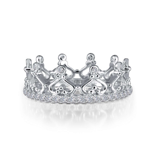 Lafonn Crown Eternity Ring bonded in Platinum R0229CLP05