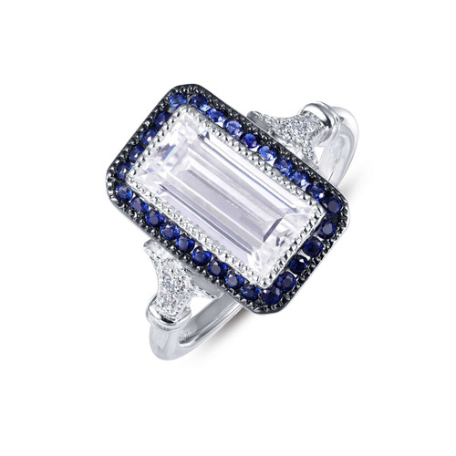 Lafonn Vintage Inspired Engagement Ring bonded in Platinum R0315CSP05