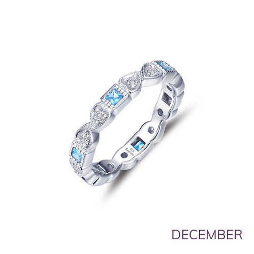 Lafonn December Birthstone Ring bonded in Platinum BR005BTP05