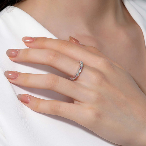 Lafonn July Birthstone Ring bonded in Platinum BR005RBP05