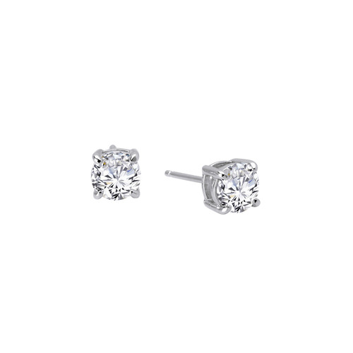Lafonn 0.72 CTW Stud Earr ings in Sterl ing Silver Bonded with Plat inum