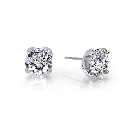 Lafonn 3.5 CTW Stud Earr ings in Sterl ing Silver Bonded with Plat inum