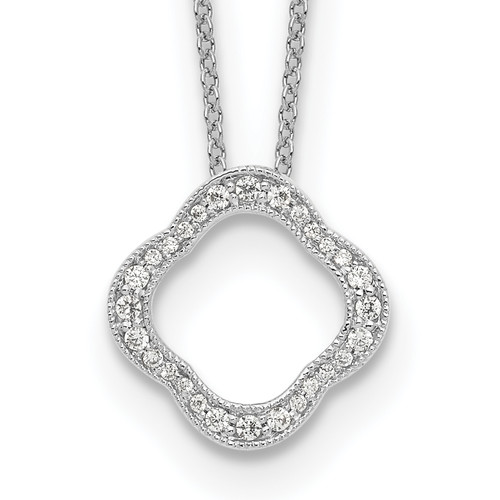 Diamond Quatrefoil Floral Necklaces
