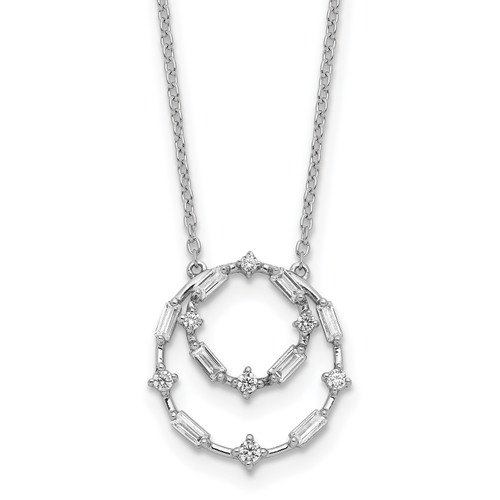 14k White Gold Diamond 18in Necklace