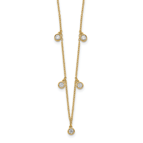 14k 5-station Diamond 18in Necklace