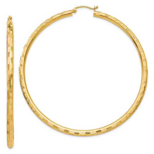 14k Rose Gold Hoop Earrings TF570