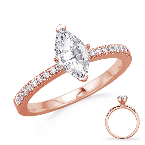 14KT Gold Diamond Engagement Ring Setting  EN7470-11X5.5RG