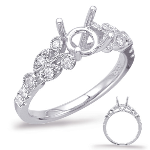 14KT Gold Diamond Engagement Ring Setting  EN7959-50WG