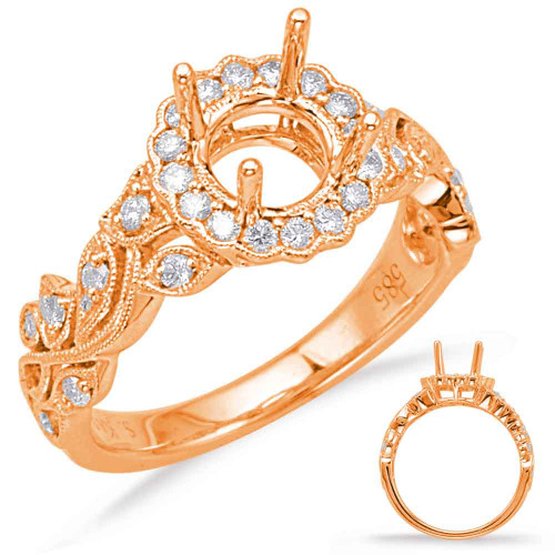 14KT Gold Diamond Engagement Ring Setting  EN8020-125RG