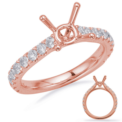 14KT Gold Diamond Engagement Ring Setting  EN8180-15RG