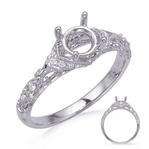 14KT Gold Diamond Engagement Ring Setting  EN8307-2WG