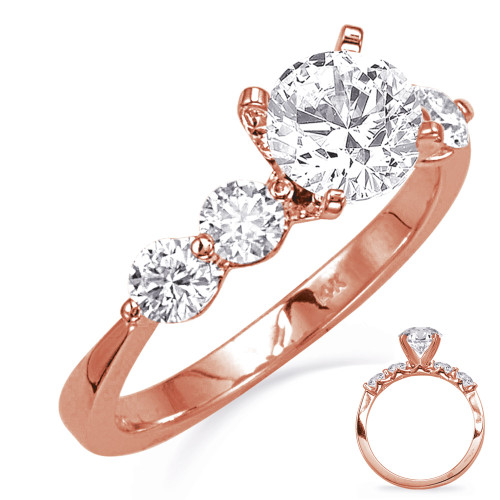 14KT Gold Diamond Engagement Ring Setting  EN8329RG