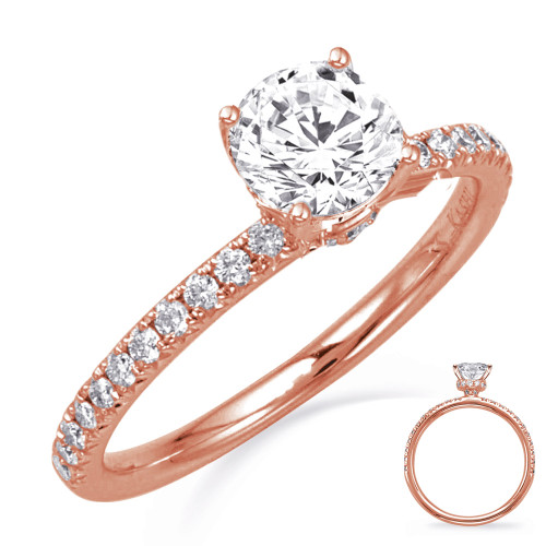 14KT Gold Diamond Engagement Ring Setting  EN8335-1RG