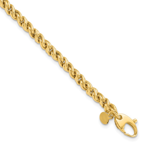 Leslie's 14K Polished Rope Bracelet
