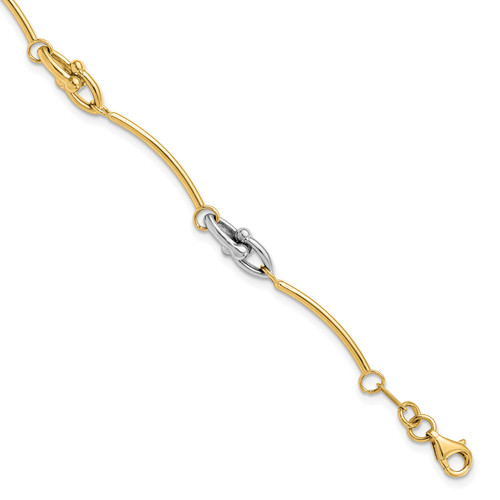 Leslie's 14K Two-tone Polished Bracelet