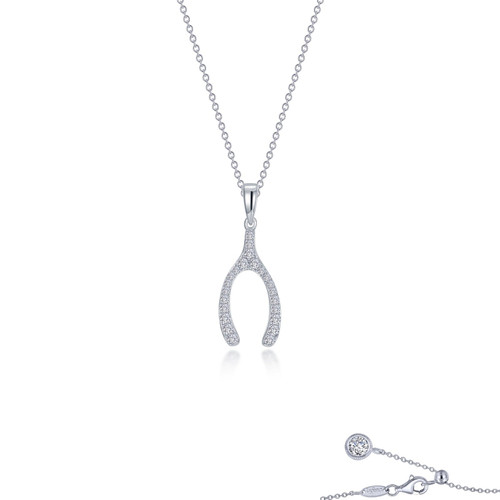 Lafonn Pave Wishbone Necklace