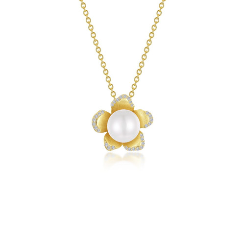 Lafonn Cultured Freshwater Pearl Flower Necklace