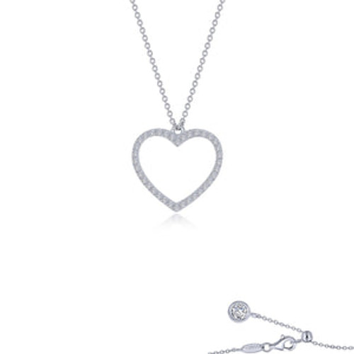Lafonn 0.79 CTW Pave Open Heart Necklace