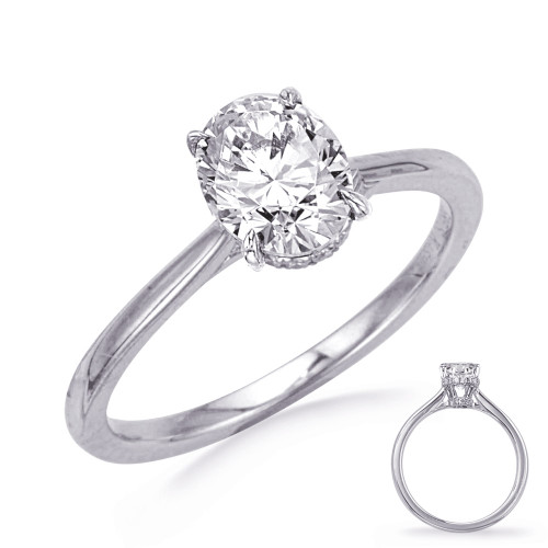 White Gold Engagement Ring Style # EN8389-9X7OVWG