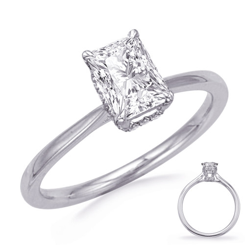 White Gold Engagement Ring Style # EN8389-6X4ECWG