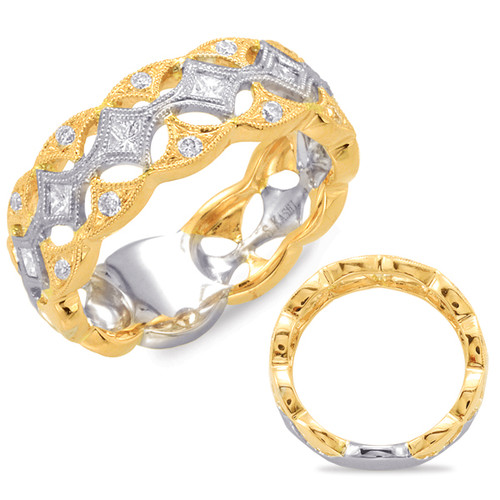 White & Yellow Gold Pave Band

				
                	Style # D4415YW
