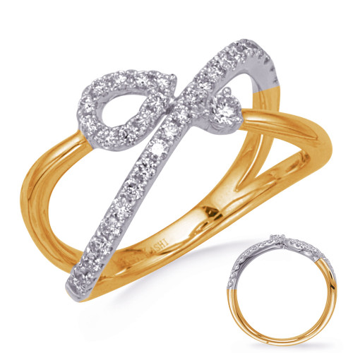 White & Yellow Gold Diamond Ring

				
                	Style # D4776YW