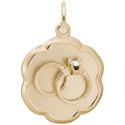Wedding Rings Scalloped Disc Rembrant Charm