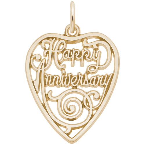 Happy Anniversary Heart Rembrant Charm