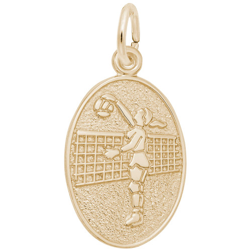 Volleyball Player Oval Disc Rembrant Charm