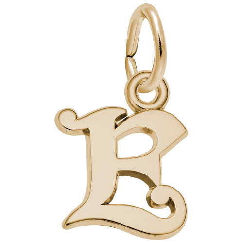 Curly Initial E Accent Rembrant Charm