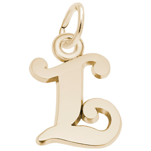 Curly Initial L Accent Rembrant Charm