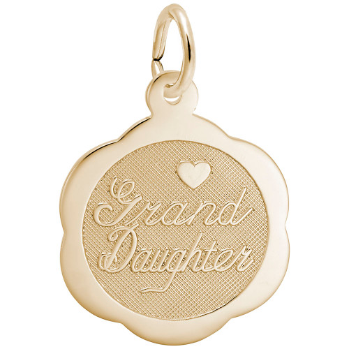 Granddaughter Scalloped Disc Rembrant Charm