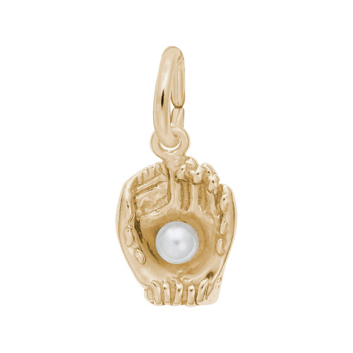 Baseball Glove with Pearl Accent Rembrant Charm