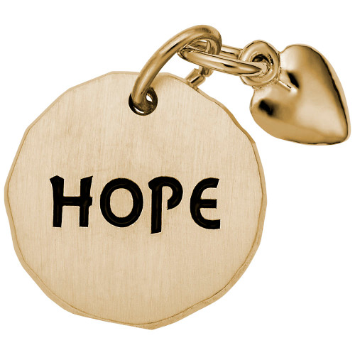 Hope Tag with Heart Accent Rembrant Charm
