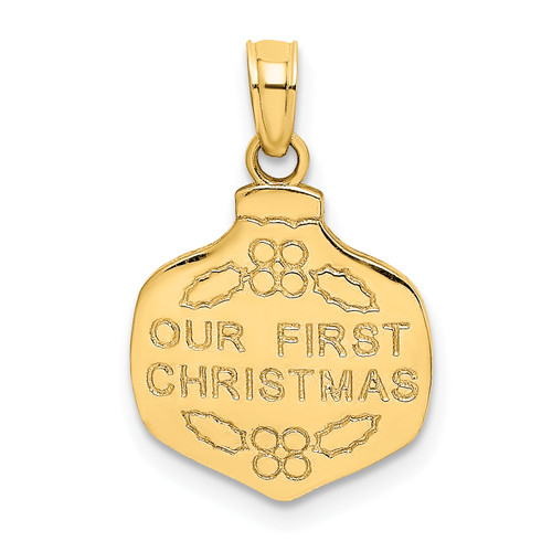 14KT Gold  Our First Christmas Ornament Charm