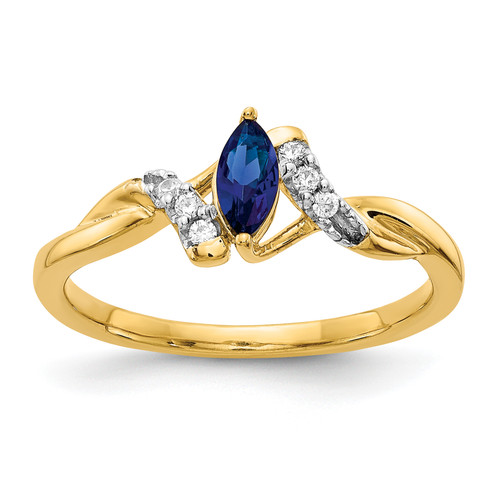 Diamond and Marquise Gemstone Ring