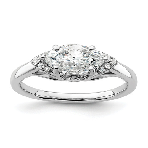 14K White Gold Lab Grown Diamond VS/SI GH, Semi-mount Engagement Ring RM9087E-100-WLG